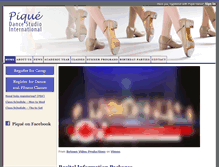 Tablet Screenshot of piquedancestudio.com